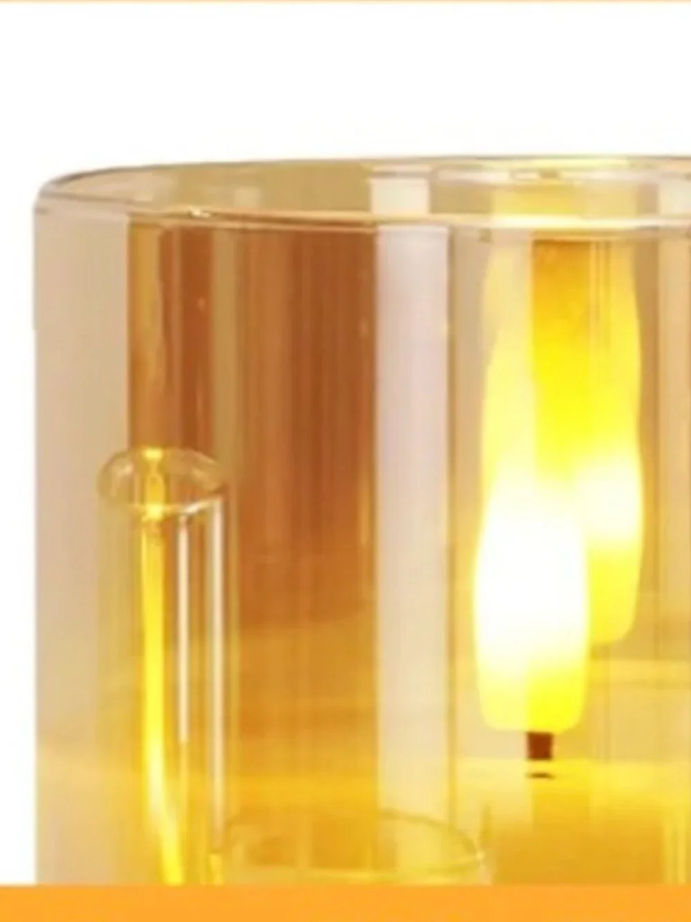 Rachel Zoe Set of 3 Gold Glass Flameless LED Candles Remote Control Timer NEW